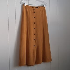 Soprano ladies L butterscotch maxi linen blend ski